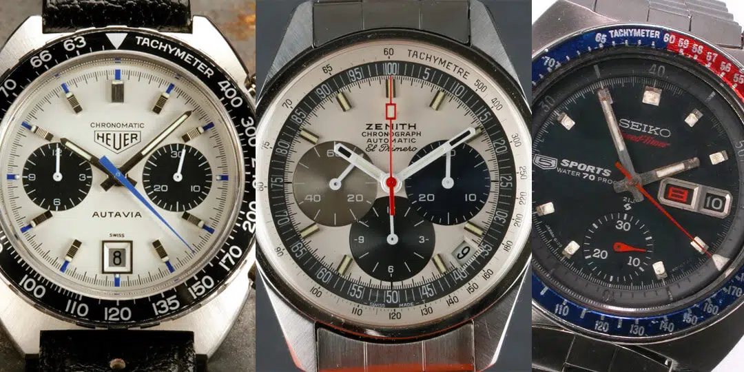 Les 3 premieres Chronographes : zenith seiko heuer