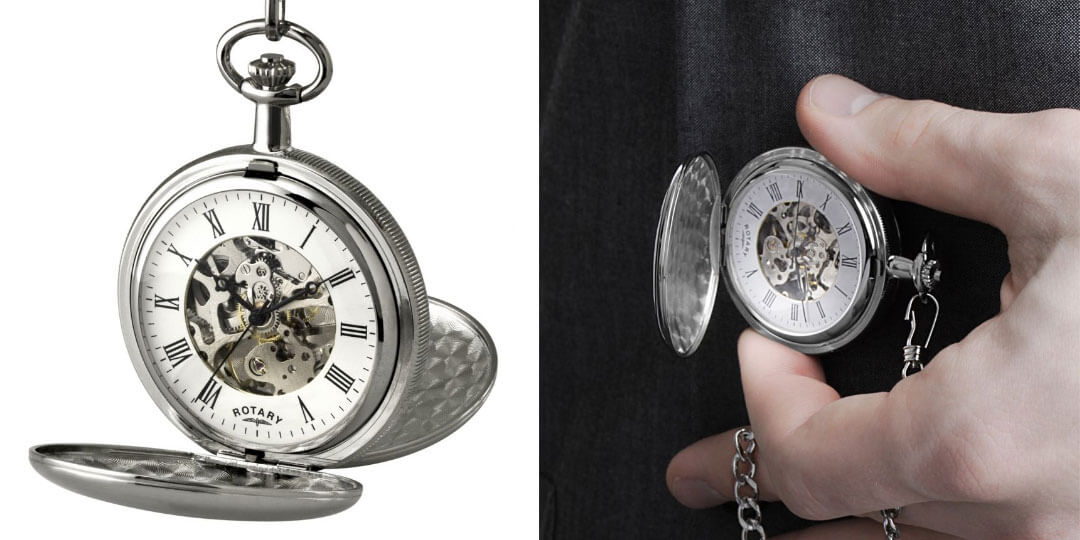 Skeleton Pocket Watch Rotary Watches