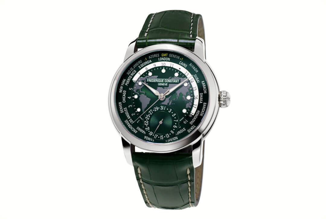 Frederique Constant Classic-Manufacture Worldtimer vert