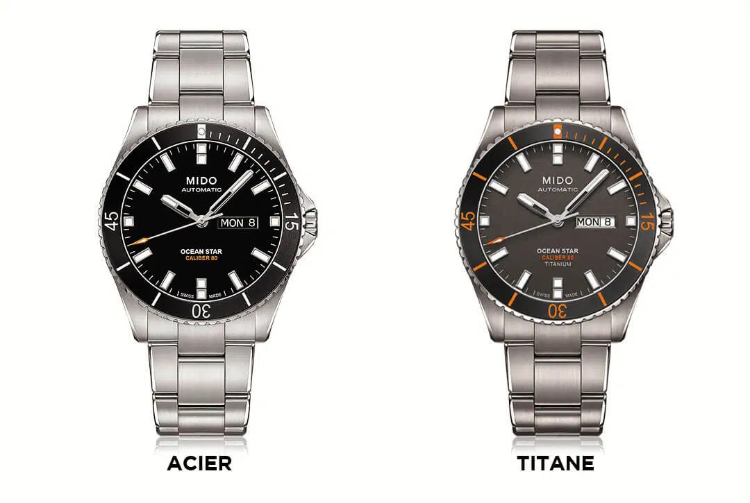 Montres en acier vs montres en titane