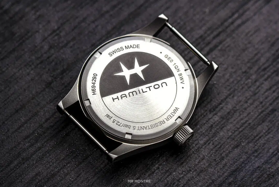 fond de boite hamilton khaki field mecanique