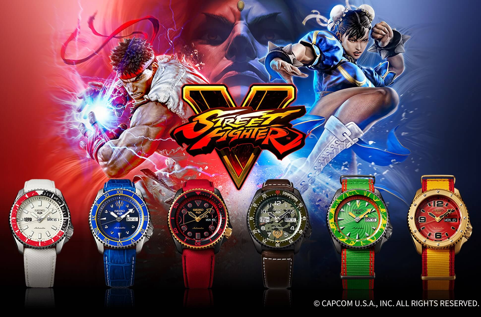 Seiko 5 Sports x Street Fighter V