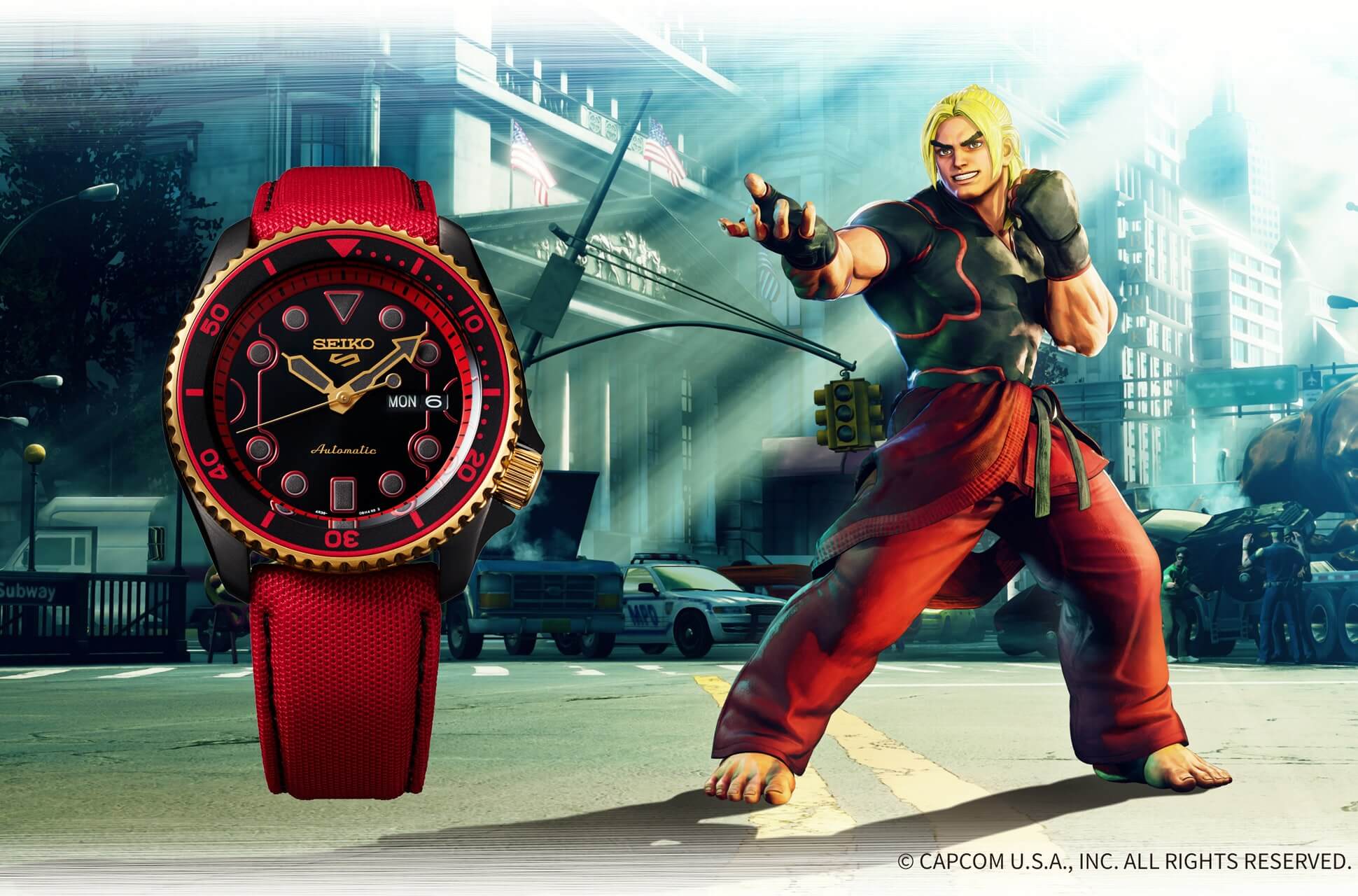 Seiko Five Sports Street Fighter 5 Ken