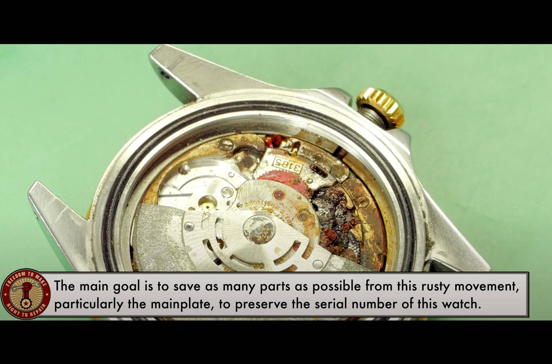 Restauration d’une Rolex GMT Master II complètement rouillée en images