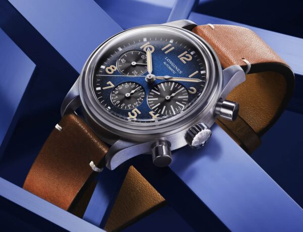 Nouvelle Longines Avigation BigEye Titanium : nouveau boîtier titane et fond bleu