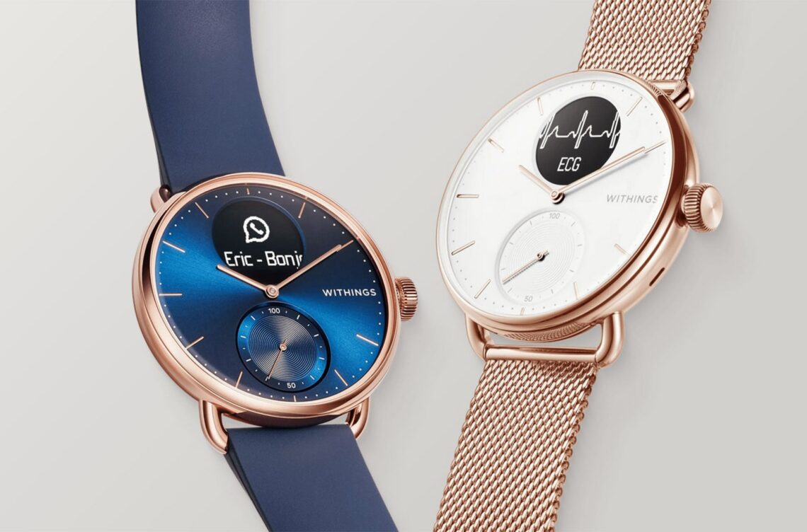 withings scanwatch rose gold une min