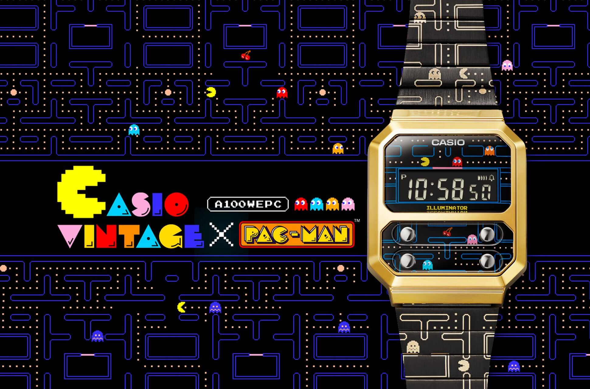 casio pac man a100wepw