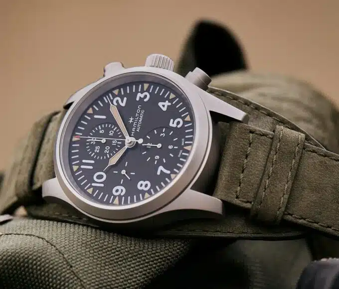 hamilton khaki field automatique chronographe une min