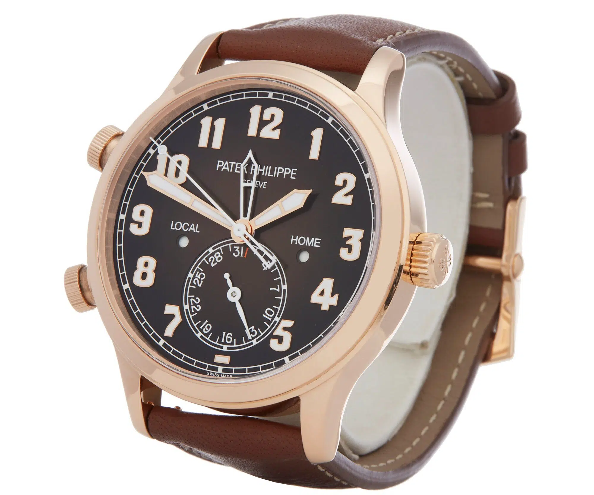 002 calatrava pilots travel time rose gold gents 5524r 001