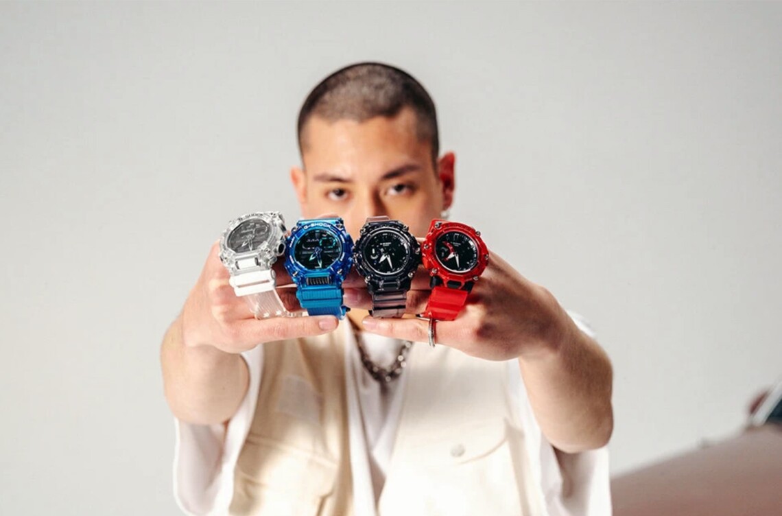 g shock skeleton sound wave series une min