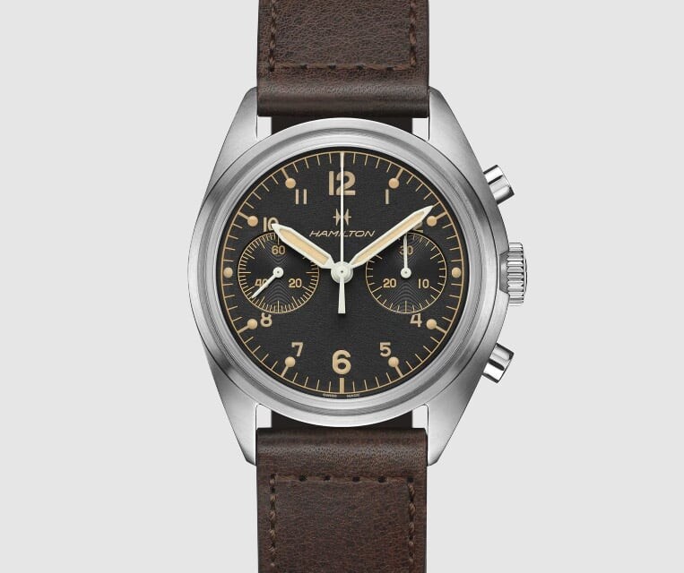hamilton khaki pilot pioneer mechanical chronograph
