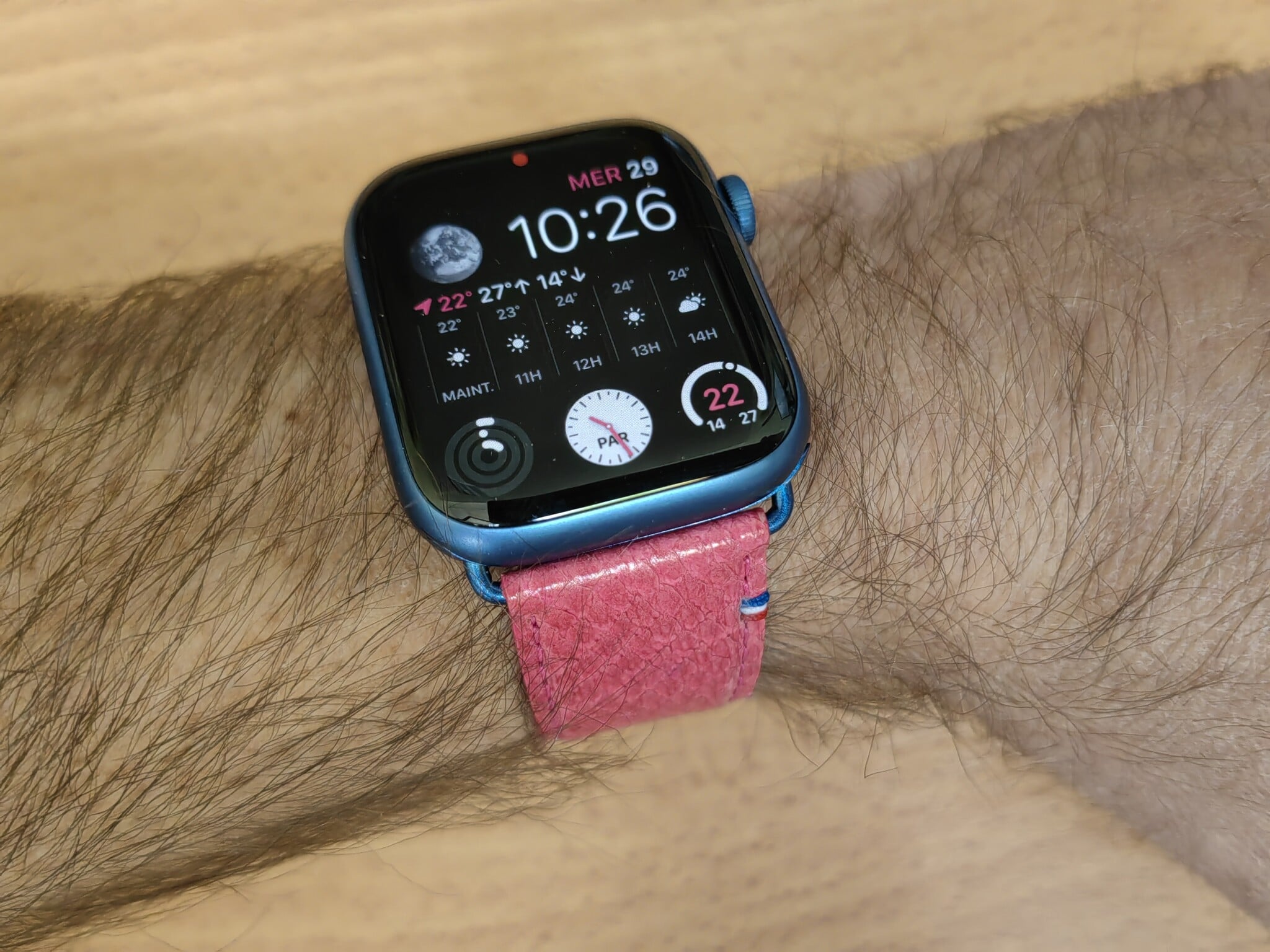 Horizon - Cuir marin français upcyclé - Bracelet Apple Watch