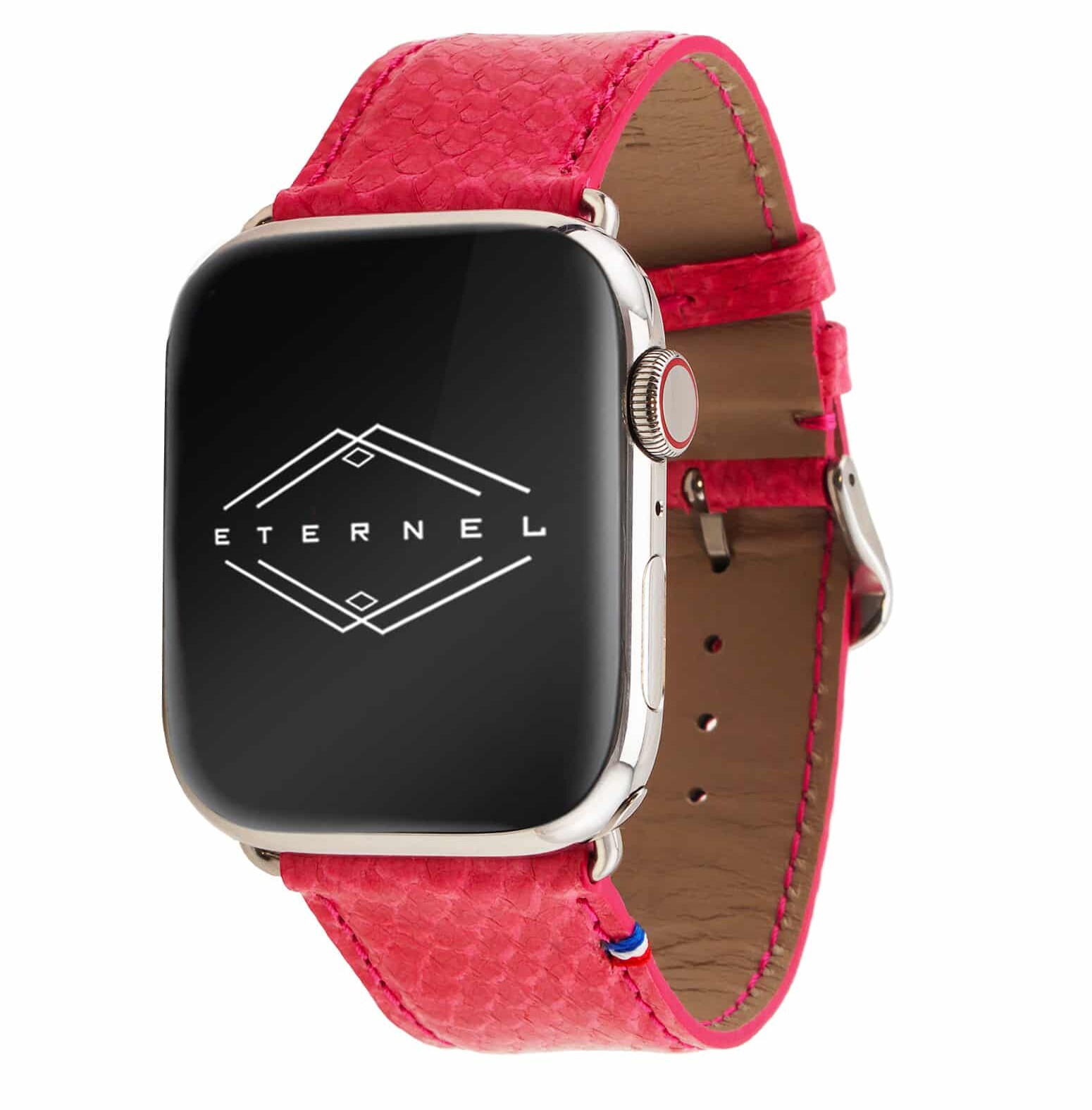 horizon eternel made in france ictyos bracelet apple watch cuir marin upcycling corail rouge