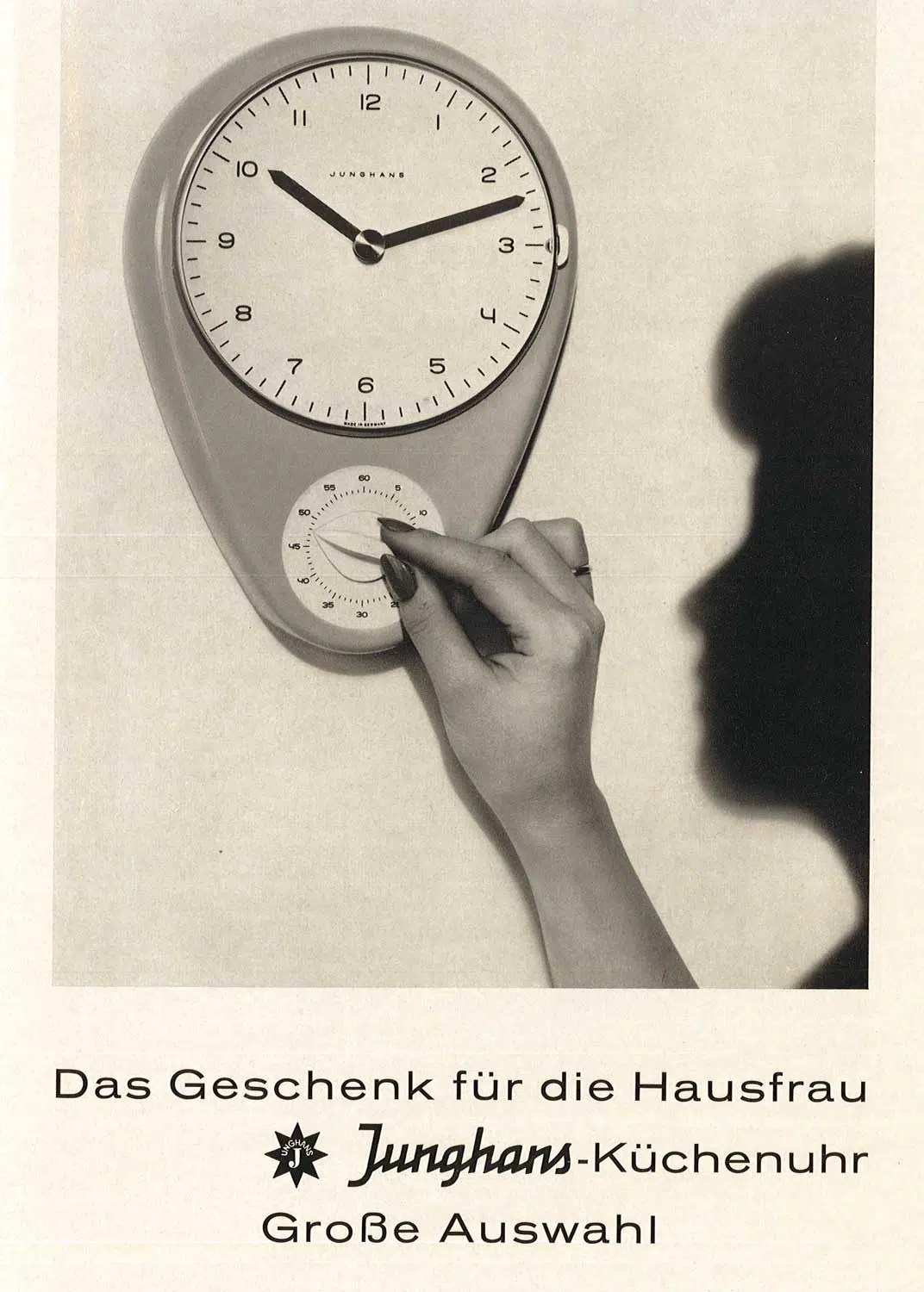 1956 anzeigenmotive max bill kuchenuhr 1