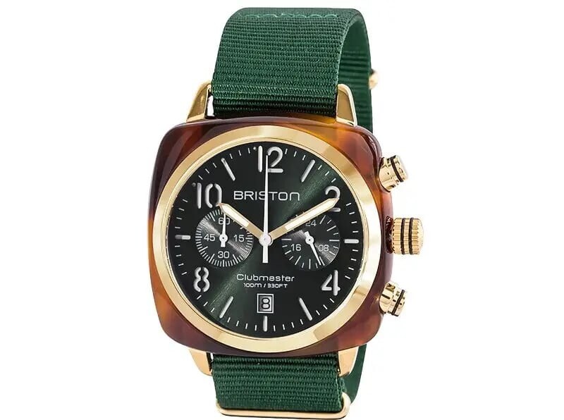 clubmaster chrono gold vert ecaille de tortue briston jpg