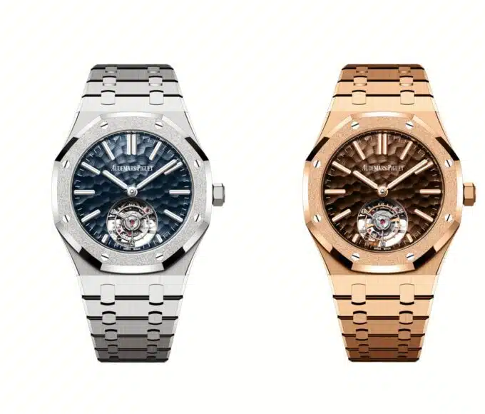 audemars piguet royal oak selfwinding flying tourbillon dimpled dial une min