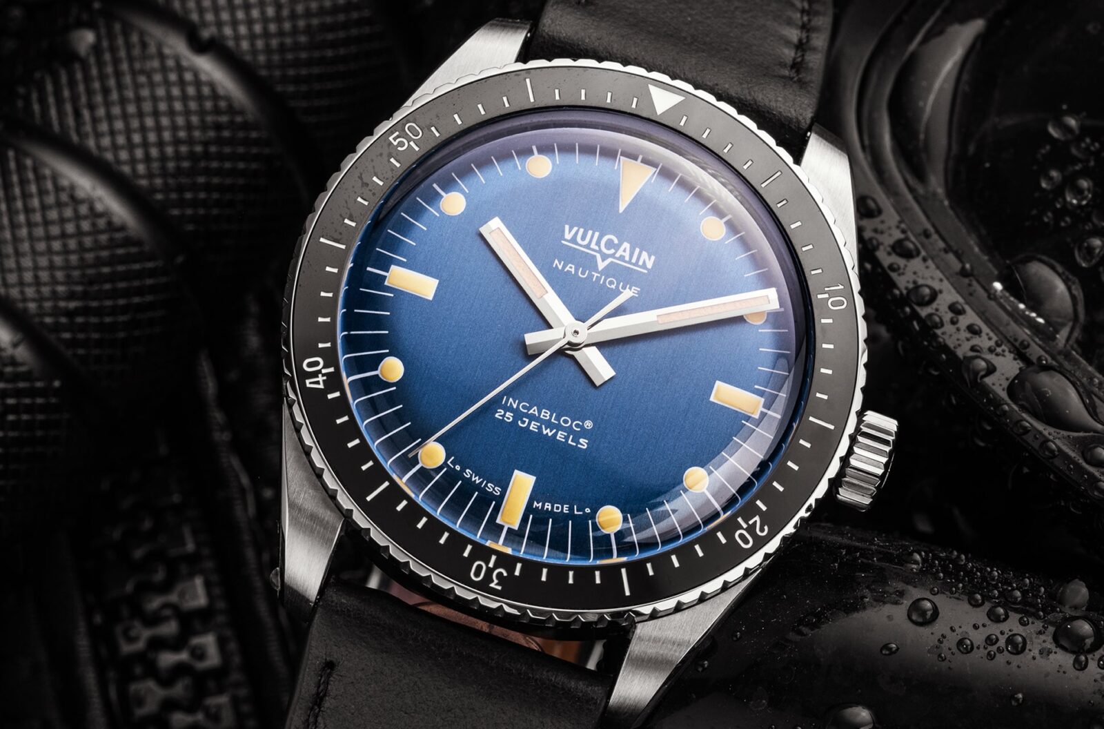 vulcain nautique bleu une min