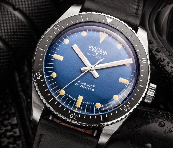 vulcain nautique bleu une min