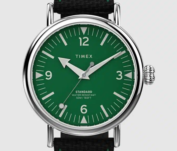 timex standard 40mm green