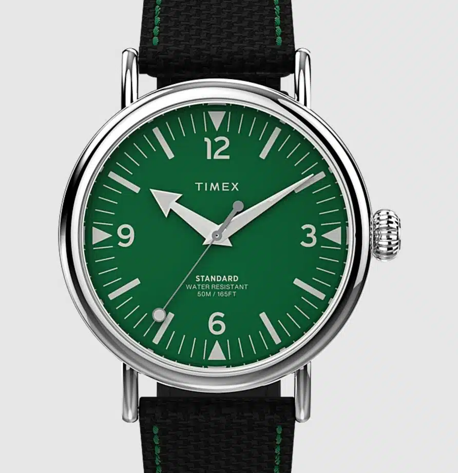 timex standard 40mm green