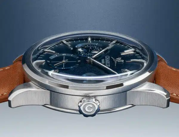 montre automatique française alliance phase de lune bleu une min