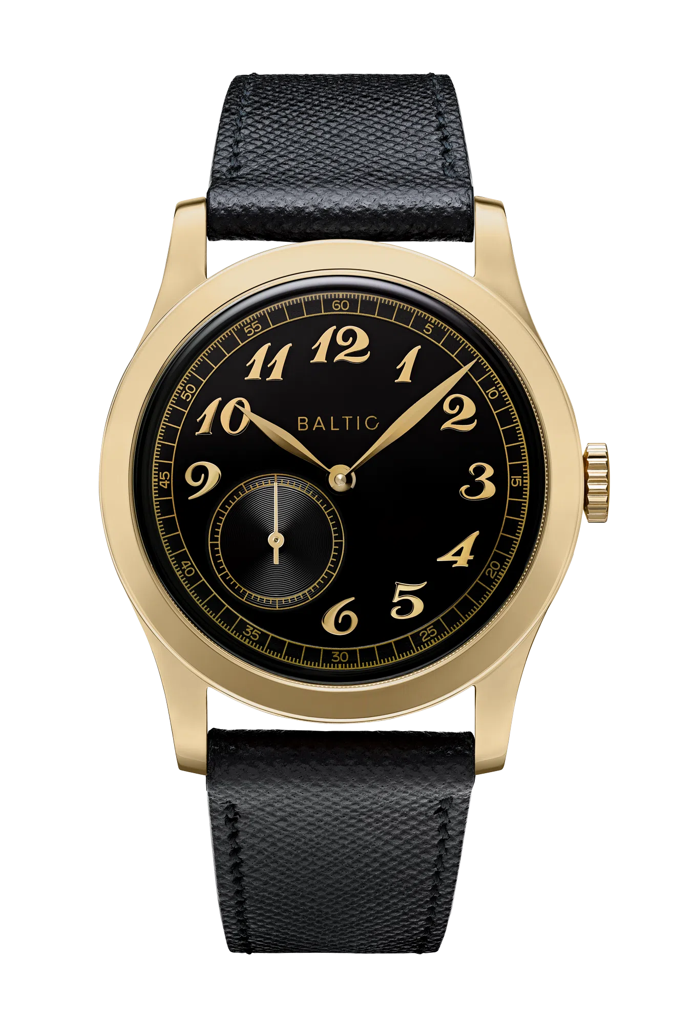 mr01 gold pvd black face stitched saffiano black