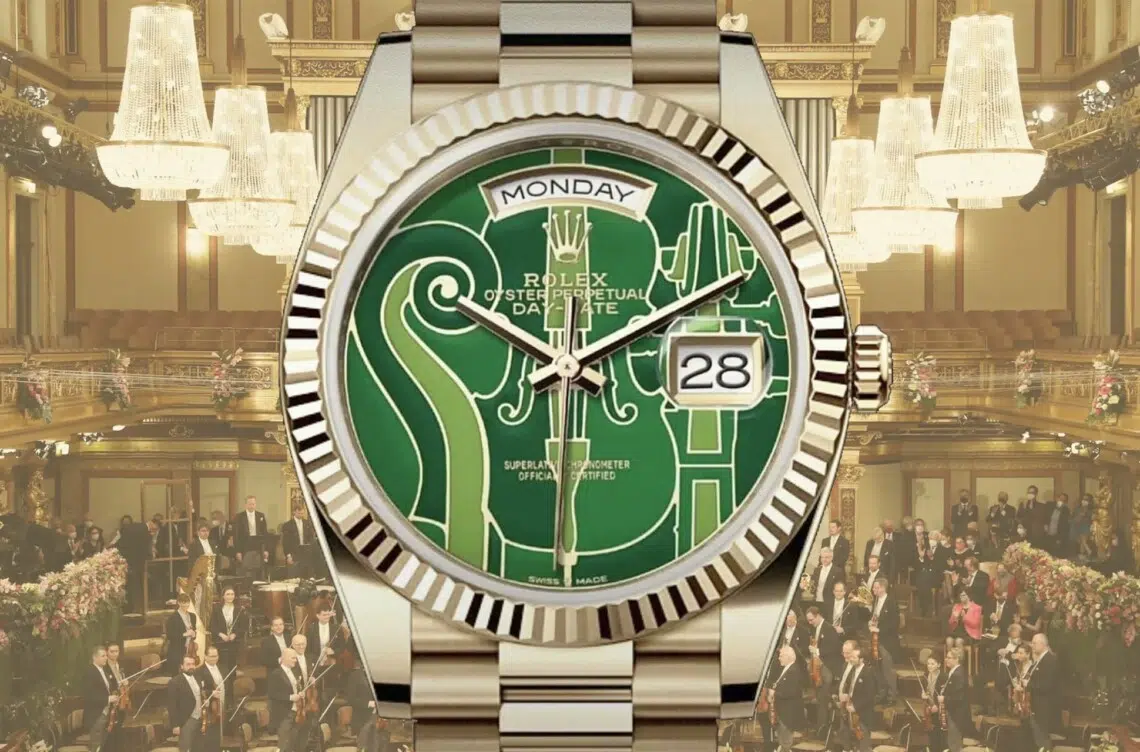 rolex vienna philharmonic day date dial une min