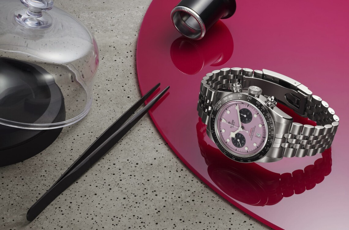 tudor black bay chrono pink une min