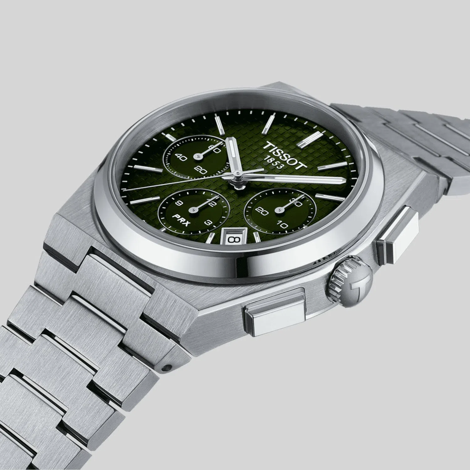 tissot prx automatic chronograph green gradient waffle t137.427.11.091.00 5 jpg