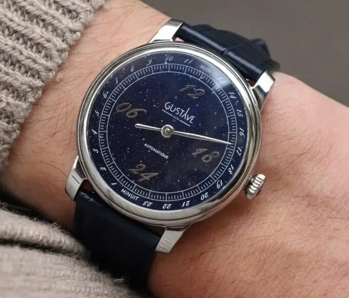 gustave cie aventurine dial silver une min