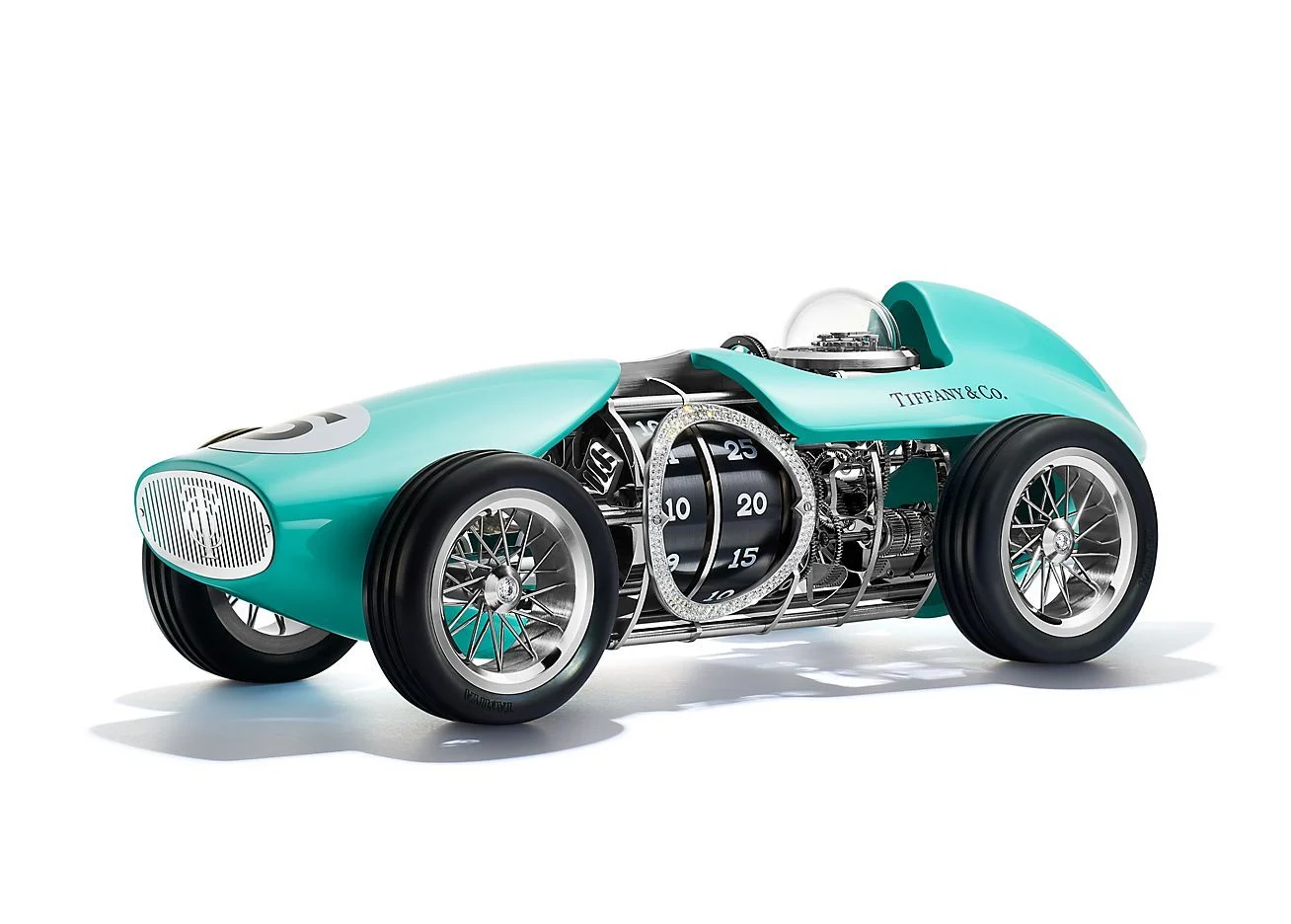 tiffany race car table clock epee 1839 jpg
