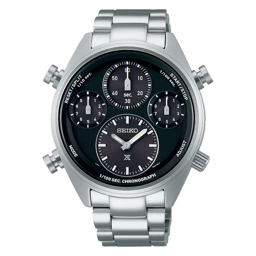 montre homme quartz solaire speedtimer chronographe cadran noir jpg