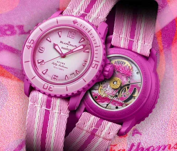 swatch blancpain pink ocean une min