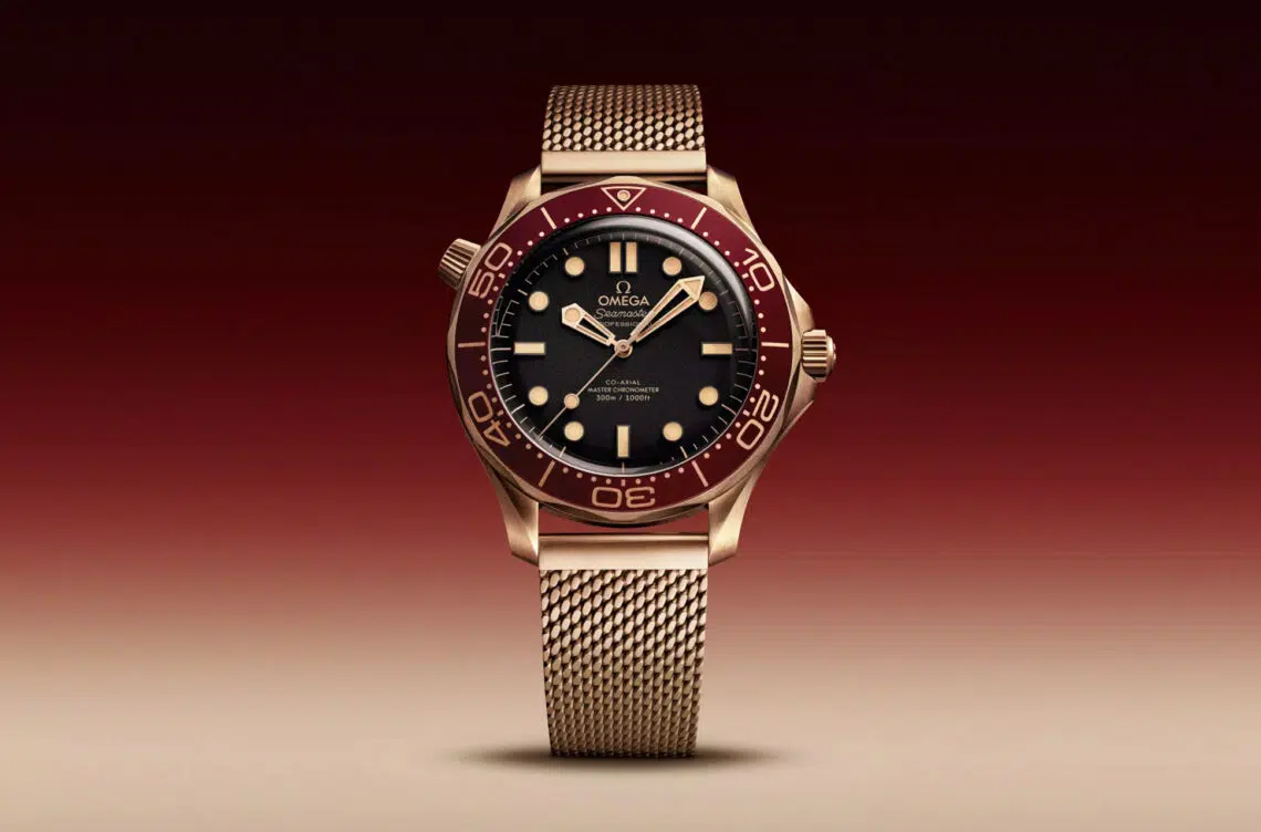 omega seamaster diver 300m bronze gold une