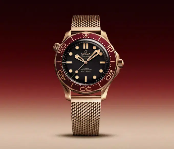 omega seamaster diver 300m bronze gold une