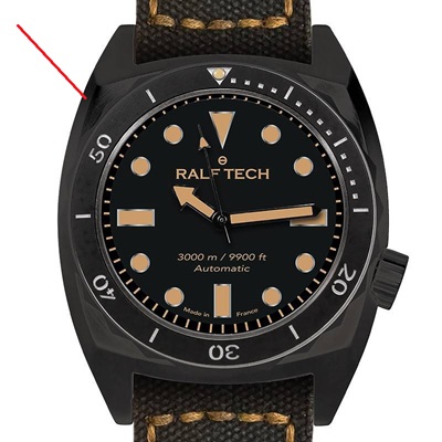montre finition pvd noir