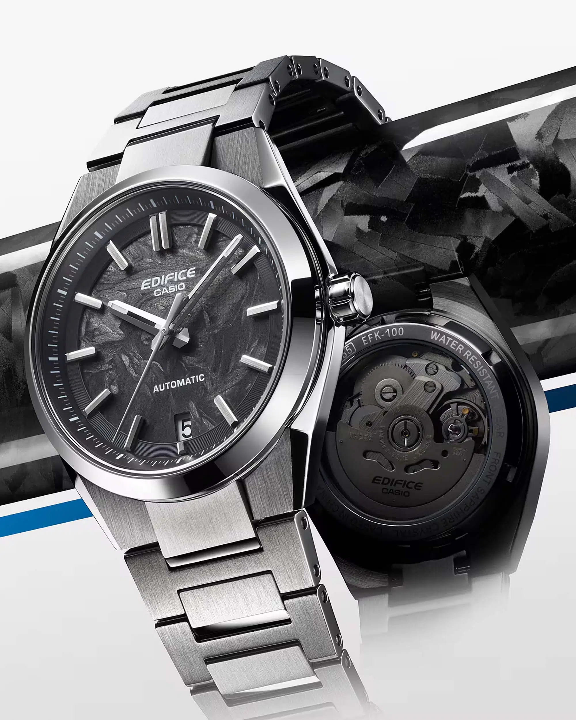 casio edifice forged carbon efk 100 3