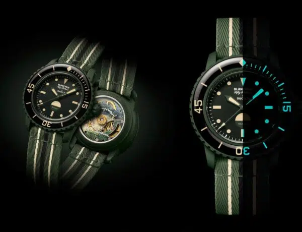 blancpain swatch green abyss une min
