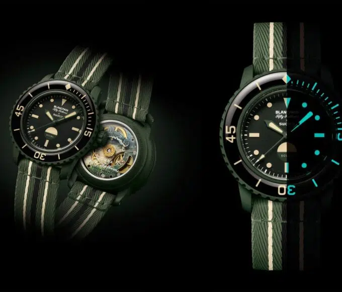 blancpain swatch green abyss une min