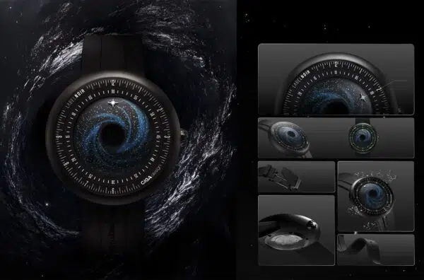 ciga design x label noir automatic watch blue planet ii black star edition une min