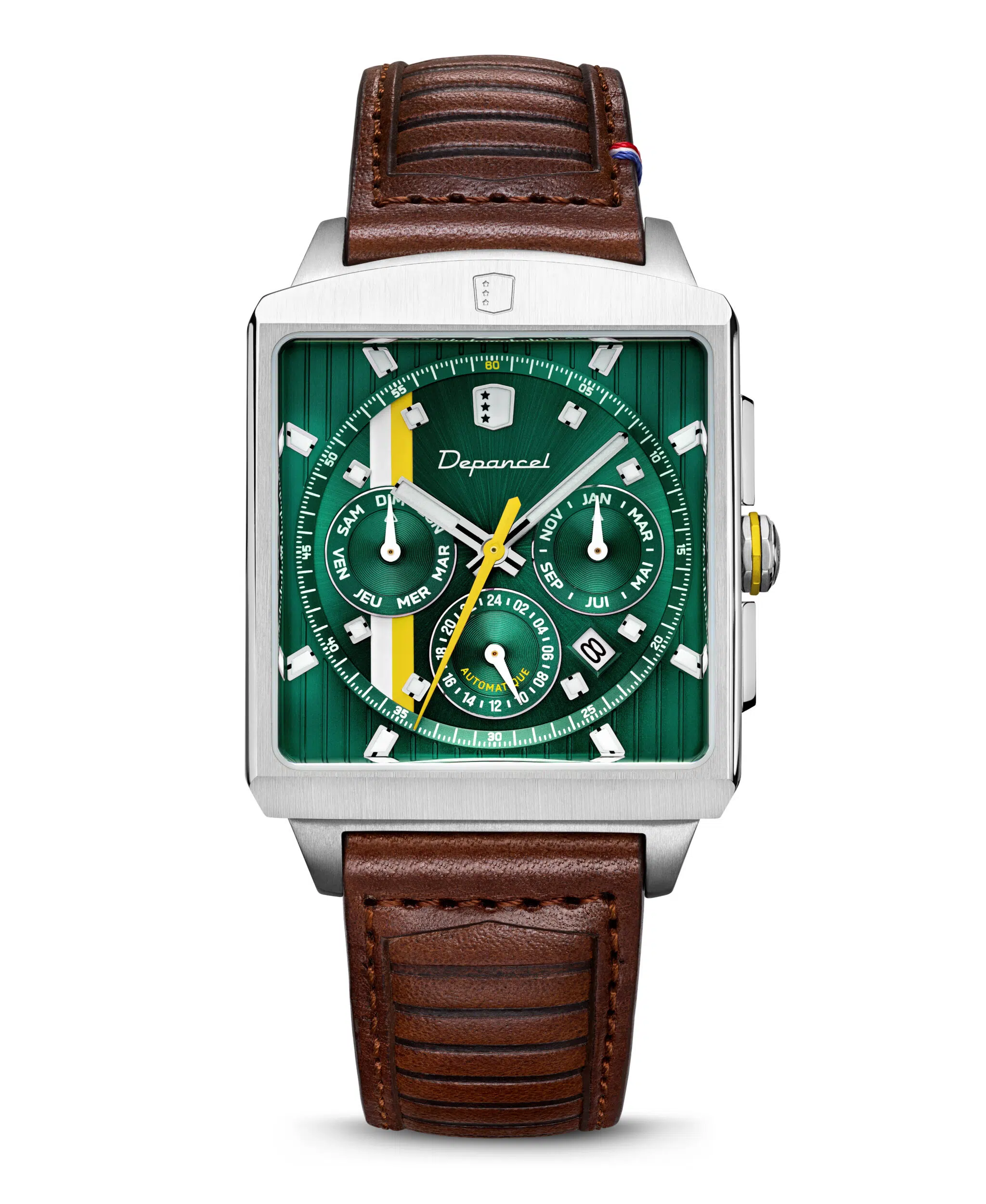 face driving brown strap