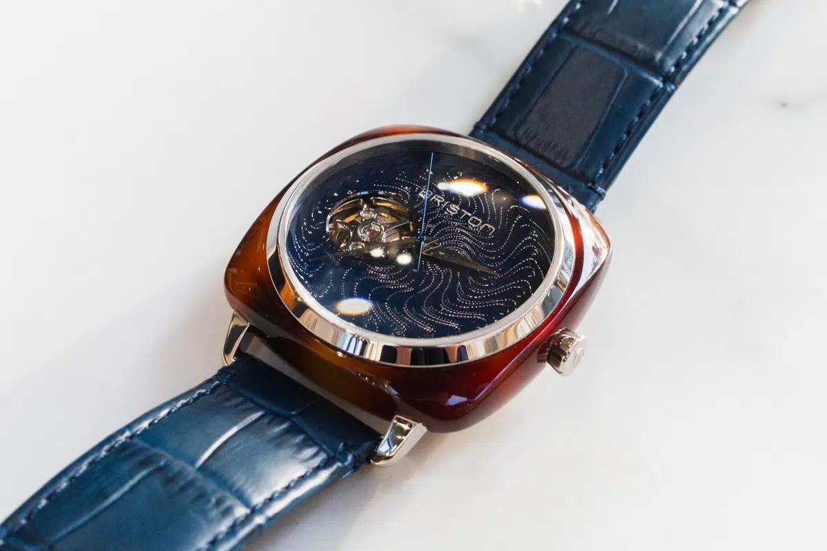 briston blubmaster iconic spiral bleu email grand feu x ocarat boitier