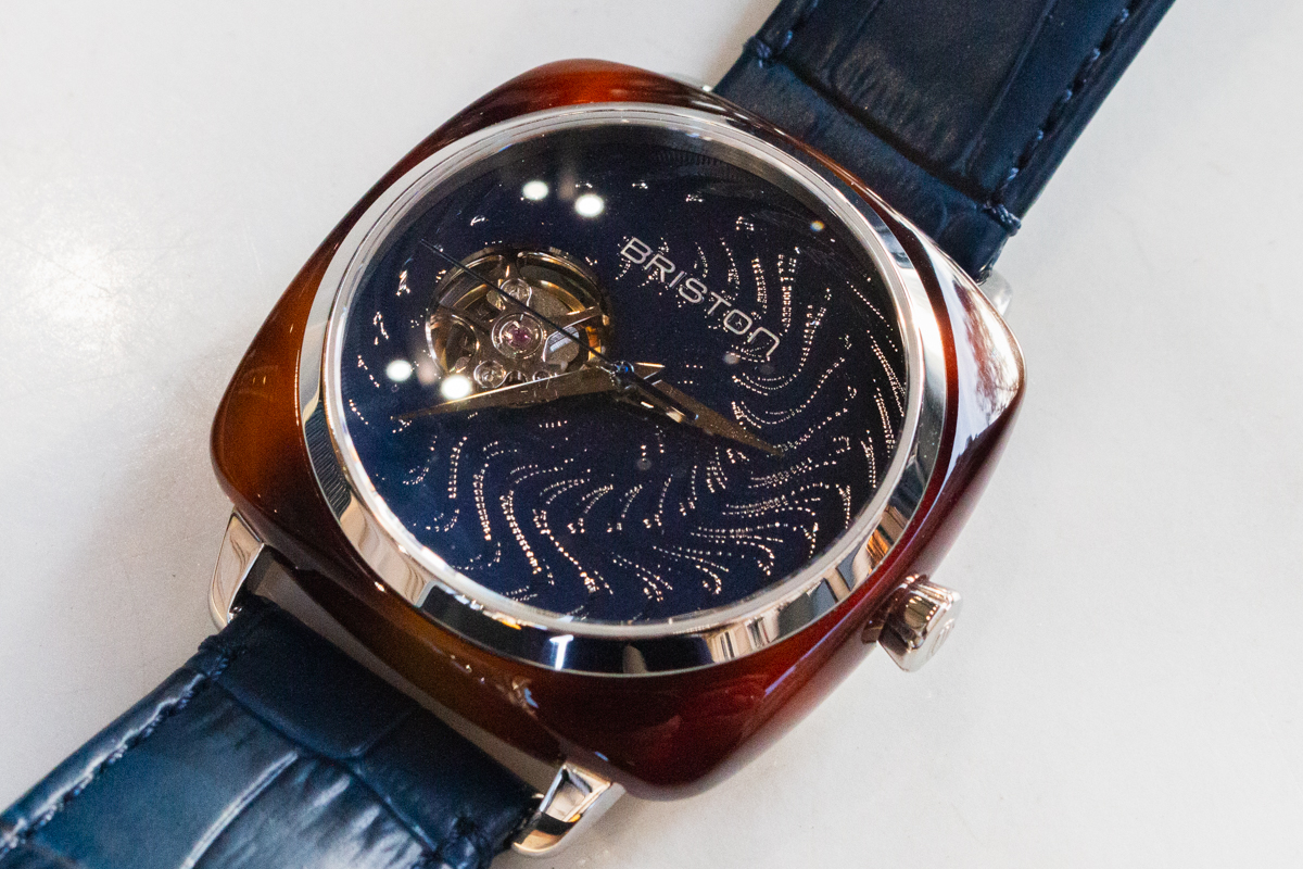 briston blubmaster iconic spiral bleu email grand feu x ocarat reflets cadran