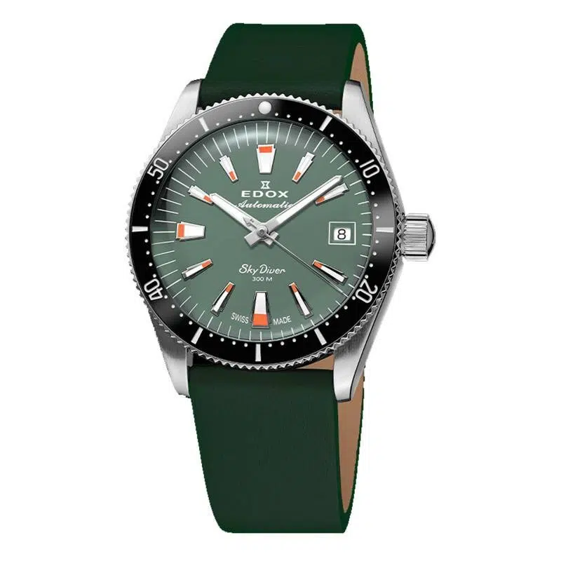 montre skydiver 38 date automatic special edition with additional strap 80131 3nc vi edox