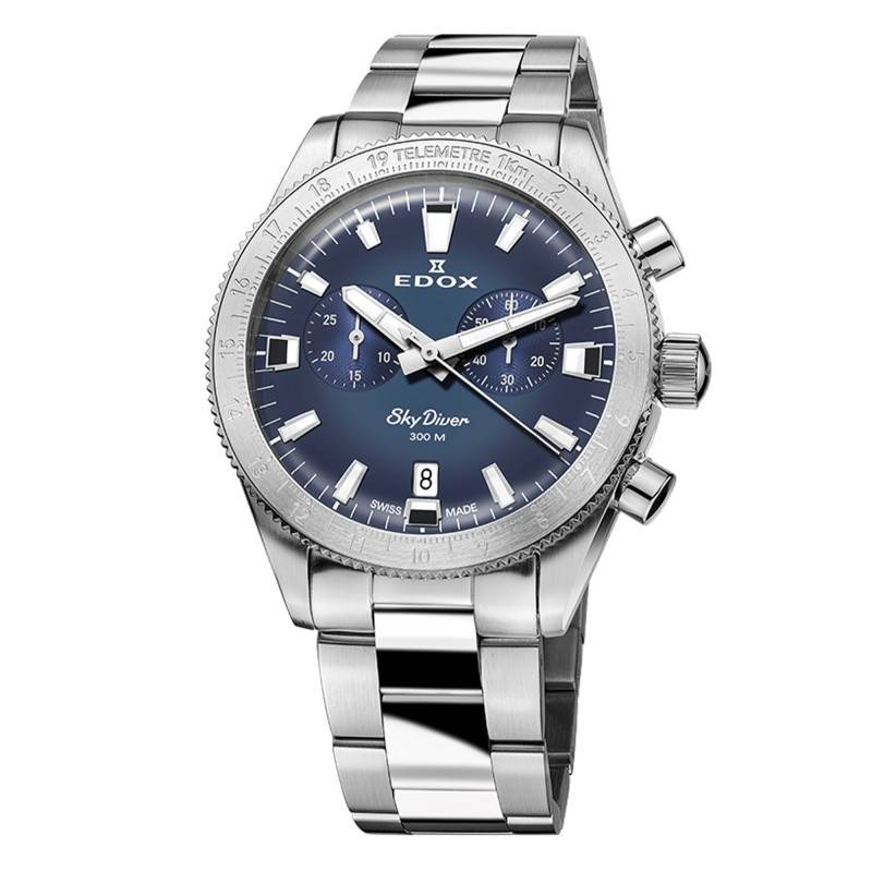 montre skydiver chronograph 10116 3 buidn edox